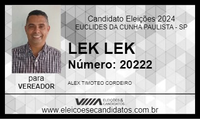 Candidato LEK LEK 2024 - EUCLIDES DA CUNHA PAULISTA - Eleições