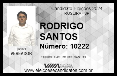 Candidato RODRIGO SANTOS 2024 - ROSEIRA - Eleições