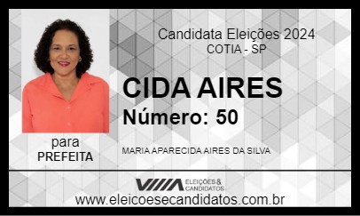 Candidato CIDA AIRES 2024 - COTIA - Eleições