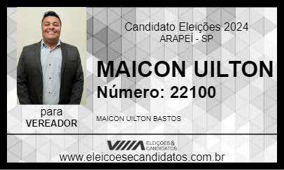 Candidato MAICON UILTON 2024 - ARAPEÍ - Eleições