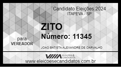 Candidato ZITO 2024 - ITAPEVA - Eleições