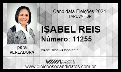 Candidato ISABEL REIS 2024 - ITAPEVA - Eleições