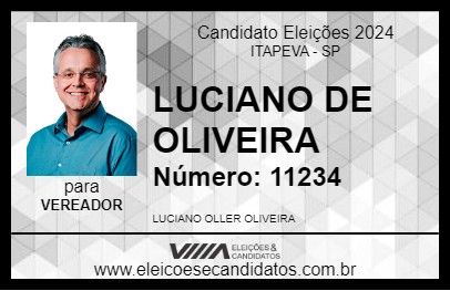 Candidato LUCIANO DE OLIVEIRA 2024 - ITAPEVA - Eleições