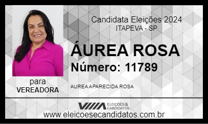 Candidato ÁUREA ROSA 2024 - ITAPEVA - Eleições