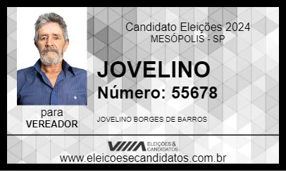 Candidato JOVELINO 2024 - MESÓPOLIS - Eleições