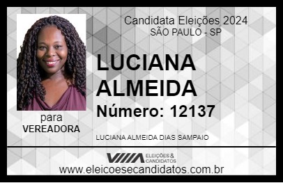 Candidato LUCIANA ALMEIDA  2024 - SÃO PAULO - Eleições