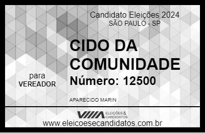 Candidato CIDO DA COMUNIDADE 2024 - SÃO PAULO - Eleições