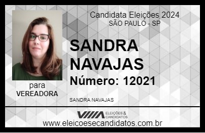 Candidato SANDRA NAVAJAS 2024 - SÃO PAULO - Eleições