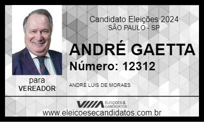 Candidato ANDRÉ GAETTA  2024 - SÃO PAULO - Eleições