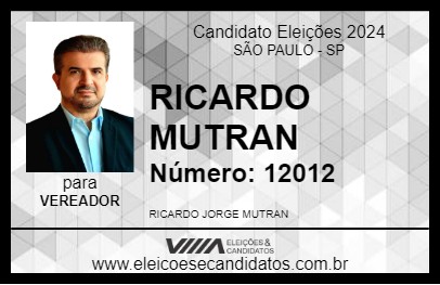 Candidato RICARDO MUTRAN 2024 - SÃO PAULO - Eleições