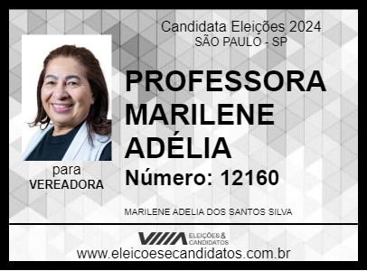 Candidato PROFESSORA MARILENE ADÉLIA 2024 - SÃO PAULO - Eleições