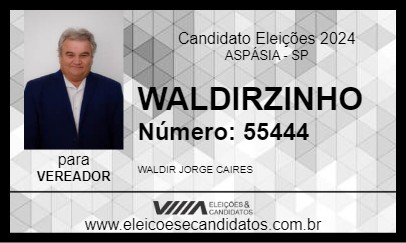 Candidato WALDIRZINHO 2024 - ASPÁSIA - Eleições