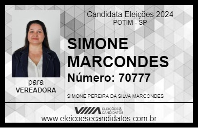 Candidato SIMONE MARCONDES 2024 - POTIM - Eleições