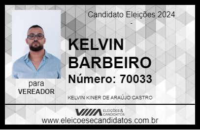 Candidato KELVIN BARBEIRO 2024 - POTIM - Eleições