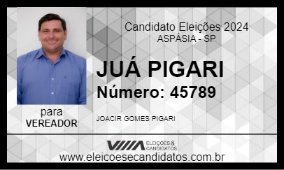 Candidato JUÁ PIGARI 2024 - ASPÁSIA - Eleições