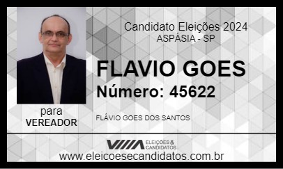 Candidato FLAVIO GOES 2024 - ASPÁSIA - Eleições