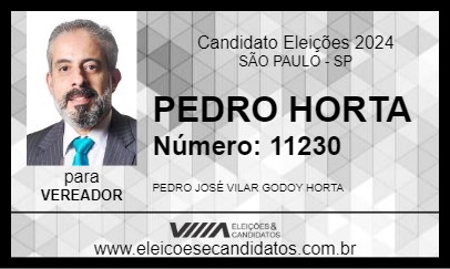 Candidato PEDRO HORTA 2024 - SÃO PAULO - Eleições