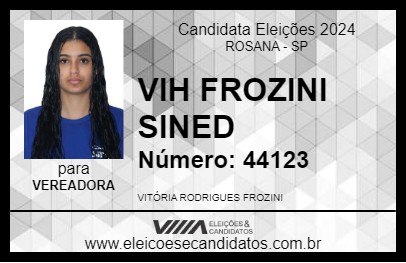 Candidato VIH FROZINI SINED 2024 - ROSANA - Eleições