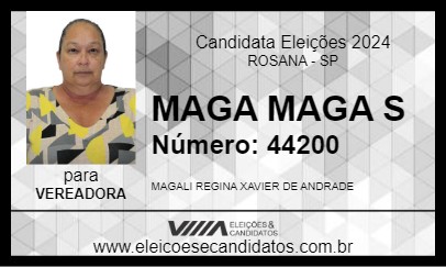 Candidato MAGA MAGA S 2024 - ROSANA - Eleições