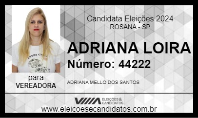 Candidato ADRIANA LOIRA 2024 - ROSANA - Eleições