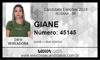 Candidato GIANE 2024 - ROSANA - Eleições