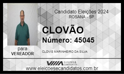 Candidato CLOVÃO 2024 - ROSANA - Eleições