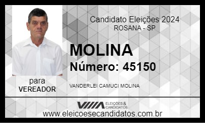 Candidato MOLINA 2024 - ROSANA - Eleições