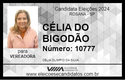 Candidato CÉLIA DO BIGODÃO 2024 - ROSANA - Eleições