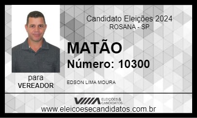 Candidato MATÃO 2024 - ROSANA - Eleições