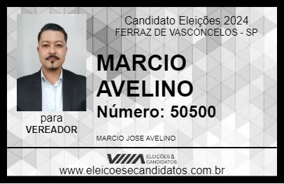 Candidato MARCIO AVELINO 2024 - FERRAZ DE VASCONCELOS - Eleições