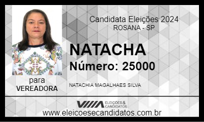 Candidato NATACHA 2024 - ROSANA - Eleições