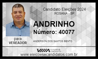 Candidato ANDRINHO 2024 - ROSANA - Eleições