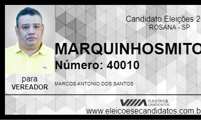 Candidato MARQUINHOSMITOMONSTRO 2024 - ROSANA - Eleições