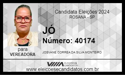 Candidato JÓ 2024 - ROSANA - Eleições