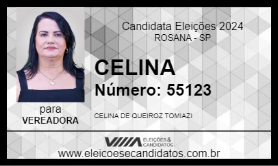 Candidato CELINA 2024 - ROSANA - Eleições