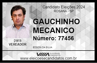 Candidato GAUCHINHO MECANICO 2024 - ROSANA - Eleições