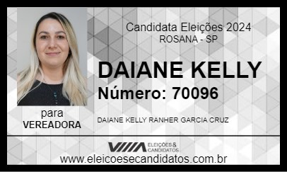 Candidato DAIANE KELLY 2024 - ROSANA - Eleições