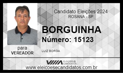 Candidato BORGUINHA 2024 - ROSANA - Eleições