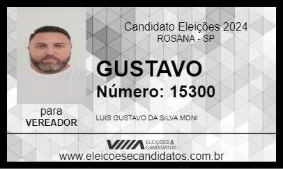 Candidato GUSTAVO 2024 - ROSANA - Eleições