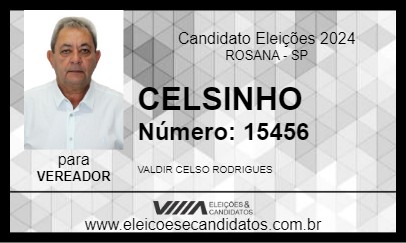 Candidato CELSINHO 2024 - ROSANA - Eleições