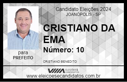 Candidato CRISTIANO DA EMA 2024 - JOANÓPOLIS - Eleições