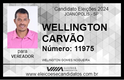 Candidato WELLINGTON CARVÃO 2024 - JOANÓPOLIS - Eleições