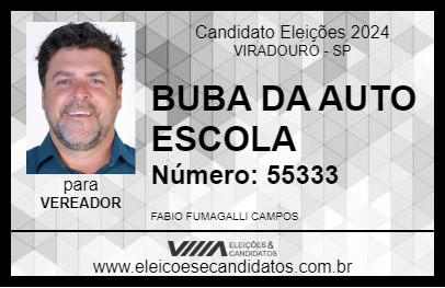 Candidato BUBA DA AUTO ESCOLA 2024 - VIRADOURO - Eleições