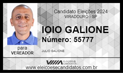 Candidato IOIO GALIONE 2024 - VIRADOURO - Eleições