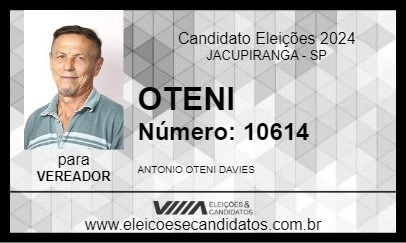 Candidato OTENI 2024 - JACUPIRANGA - Eleições