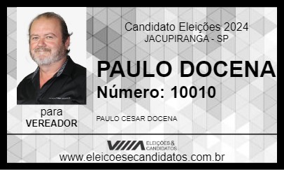 Candidato PAULO DOCENA 2024 - JACUPIRANGA - Eleições