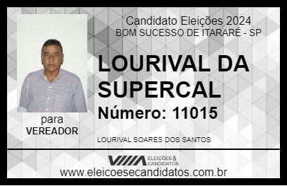 Candidato LOURIVAL DA SUPERCAL 2024 - BOM SUCESSO DE ITARARÉ - Eleições