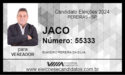 Candidato JACO 2024 - PEREIRAS - Eleições