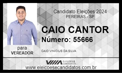 Candidato CAIO CANTOR 2024 - PEREIRAS - Eleições