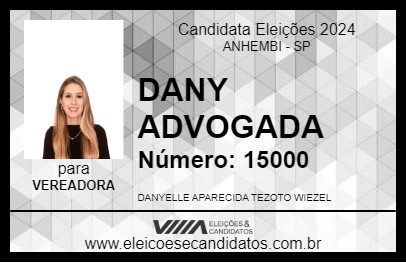 Candidato DANY ADVOGADA 2024 - ANHEMBI - Eleições